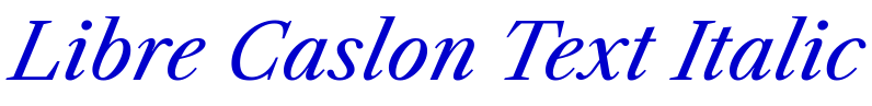 Libre Caslon Text Italic шрифт